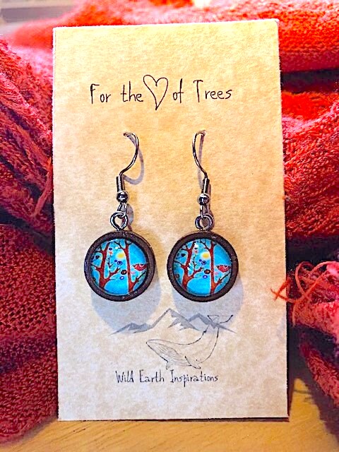 Branches of Blue Dangle Earrings