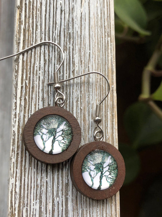 Splash of Green Dangle Earrings