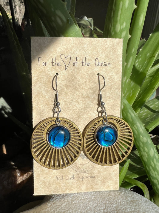 Sun and Sea Abalone Earrings