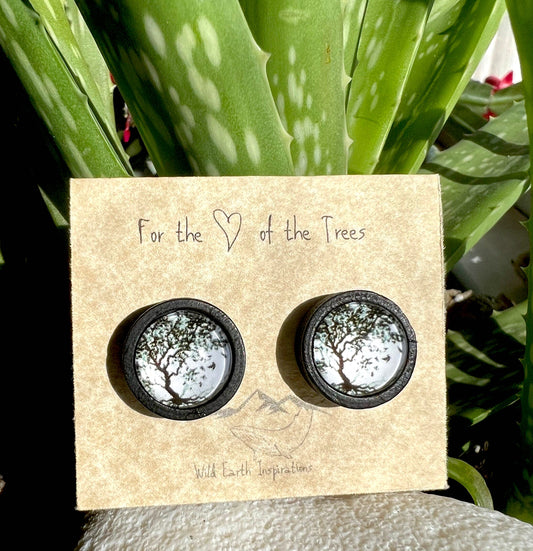 Blowing Tree Stud Earrings