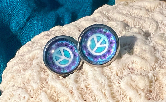 All 4 Peace Post Earrings