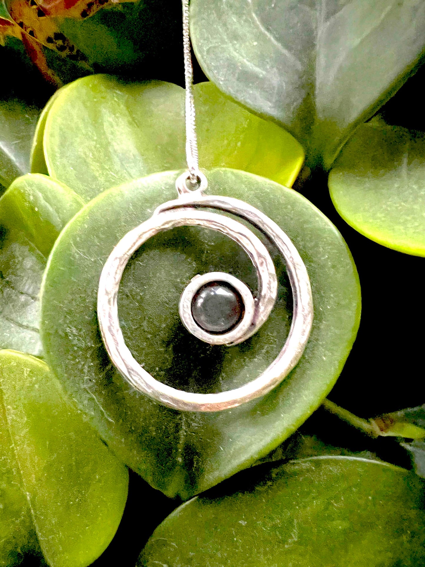 Silver Swirl with Labradorite and Sterling Silver Necklace