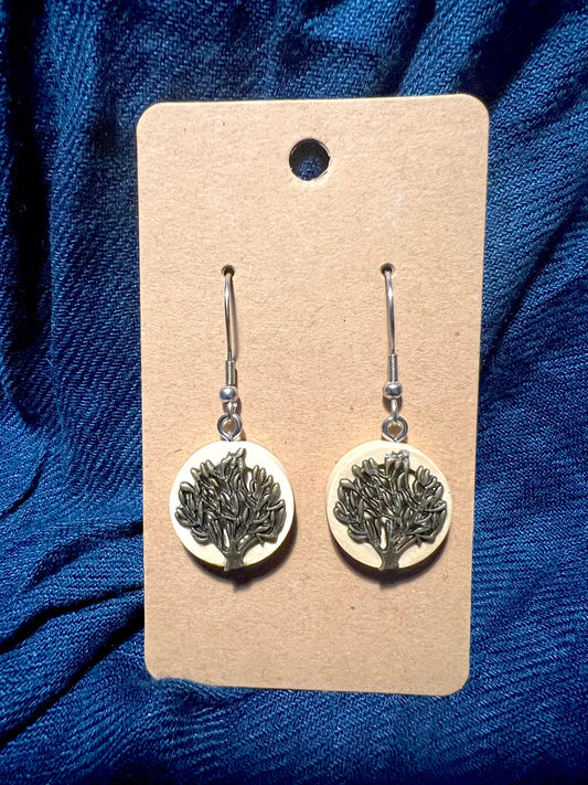 Coral Tree Wooden Dangles
