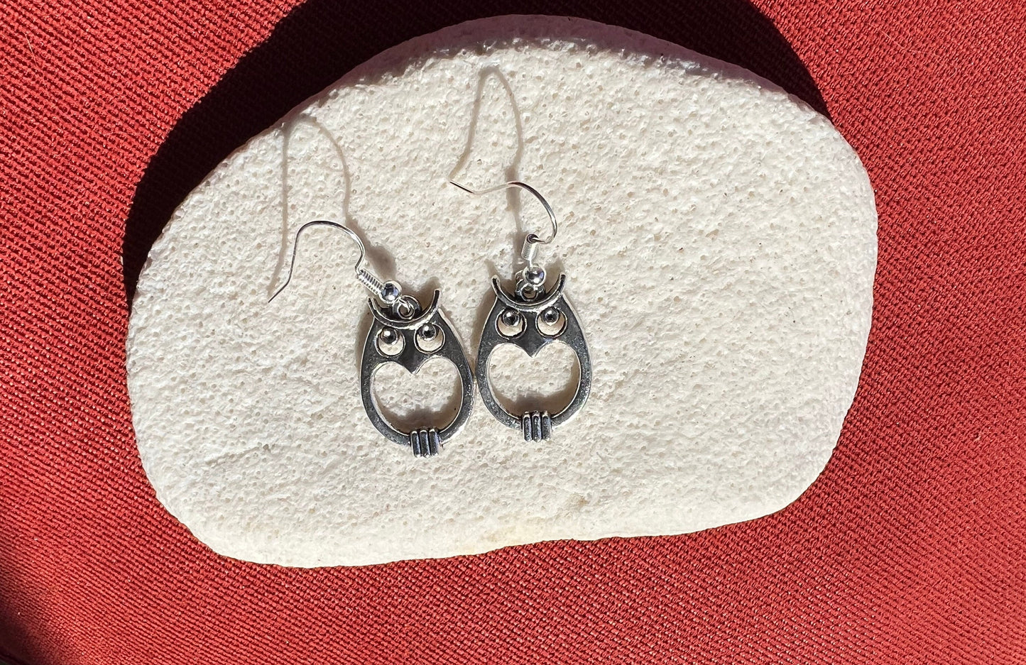 Sterling Silver Owl Earrings
