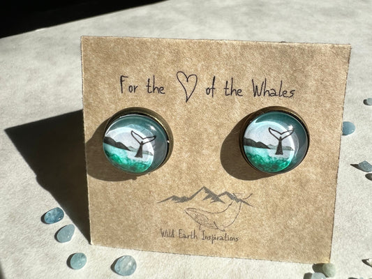 Whale Tale Stud Earrings