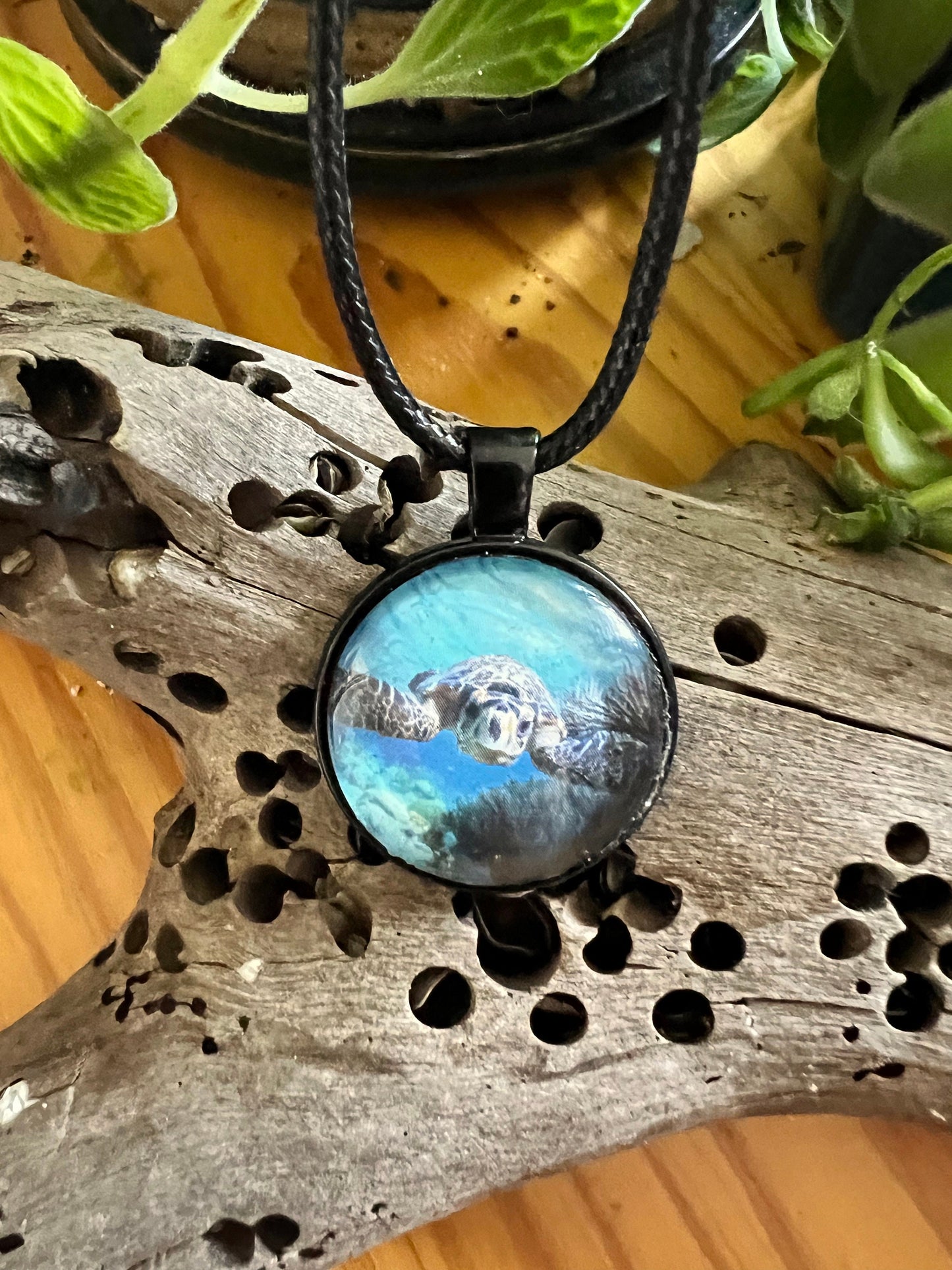 Sea Turtle Pendant (with choice of necklace)