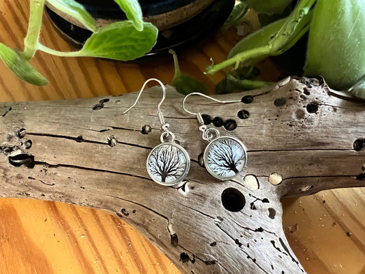 Winter Limbs Silver Earrings