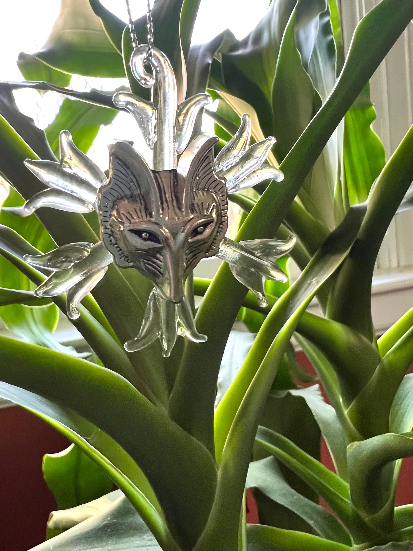 Wolf Sun Catcher Ornament