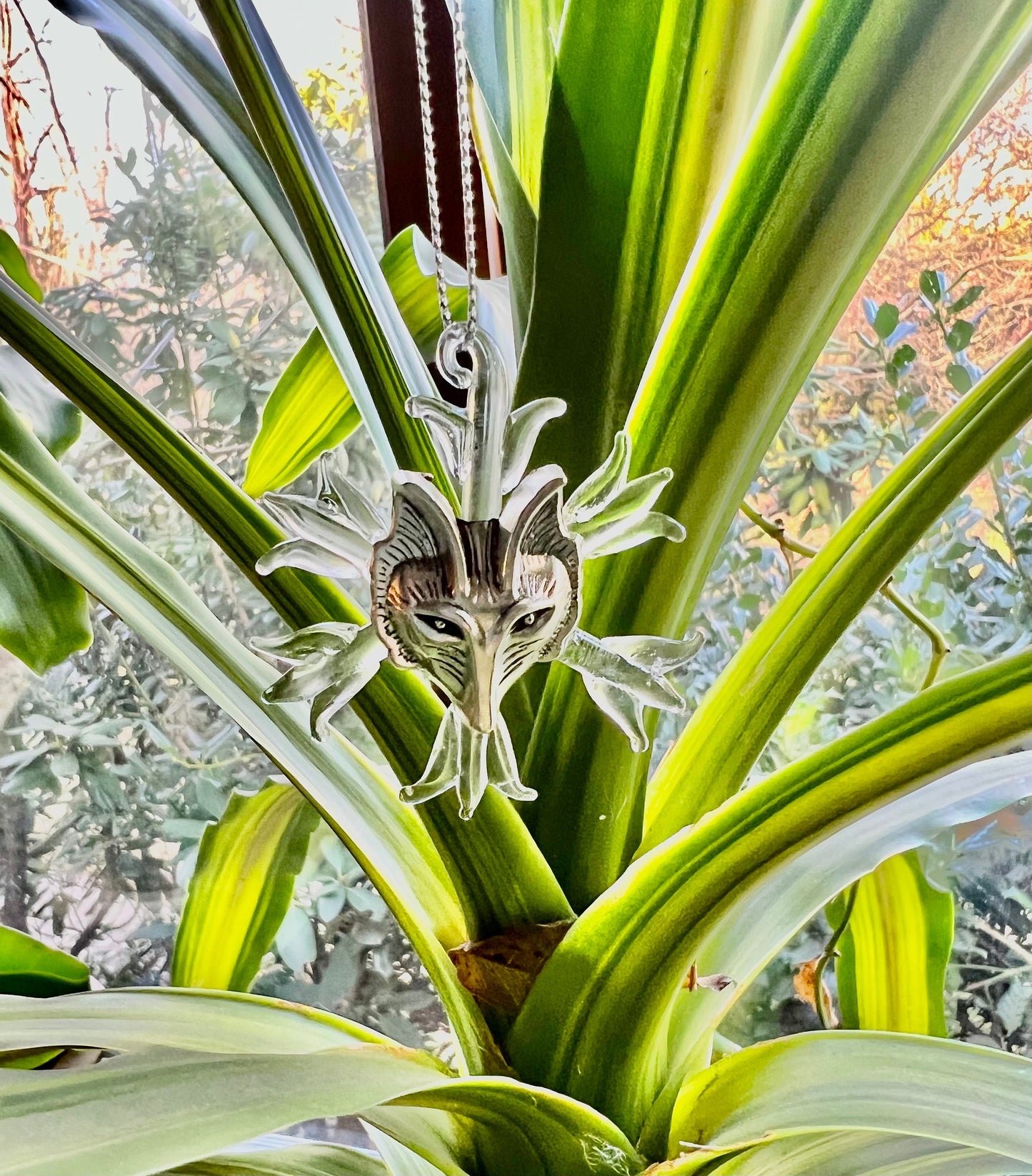 Wolf Sun Catcher Ornament