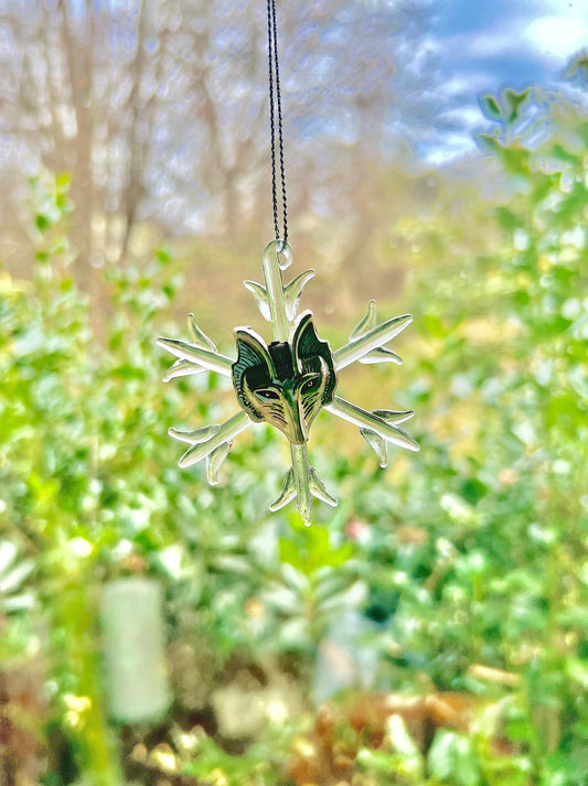Wolf Sun Catcher Ornament