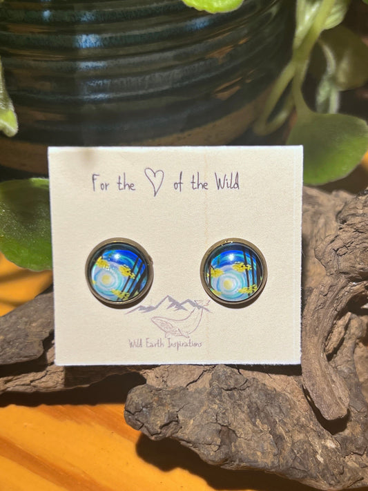 Fall Moon Post Earrings