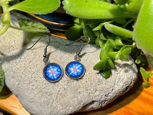 Snowflake Mandala Dangle Earrings