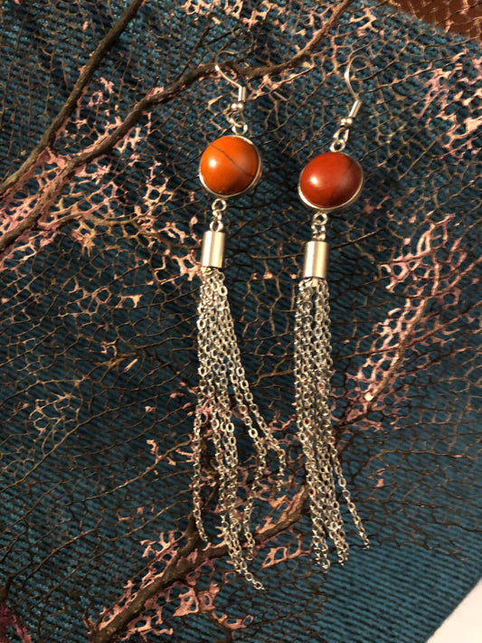 Red Jasper Dangle Earrings