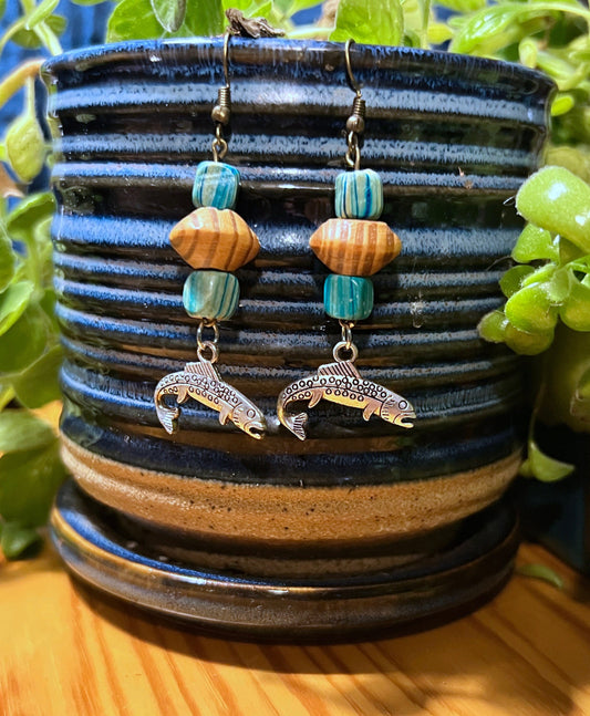 Swimming Trout Earrings