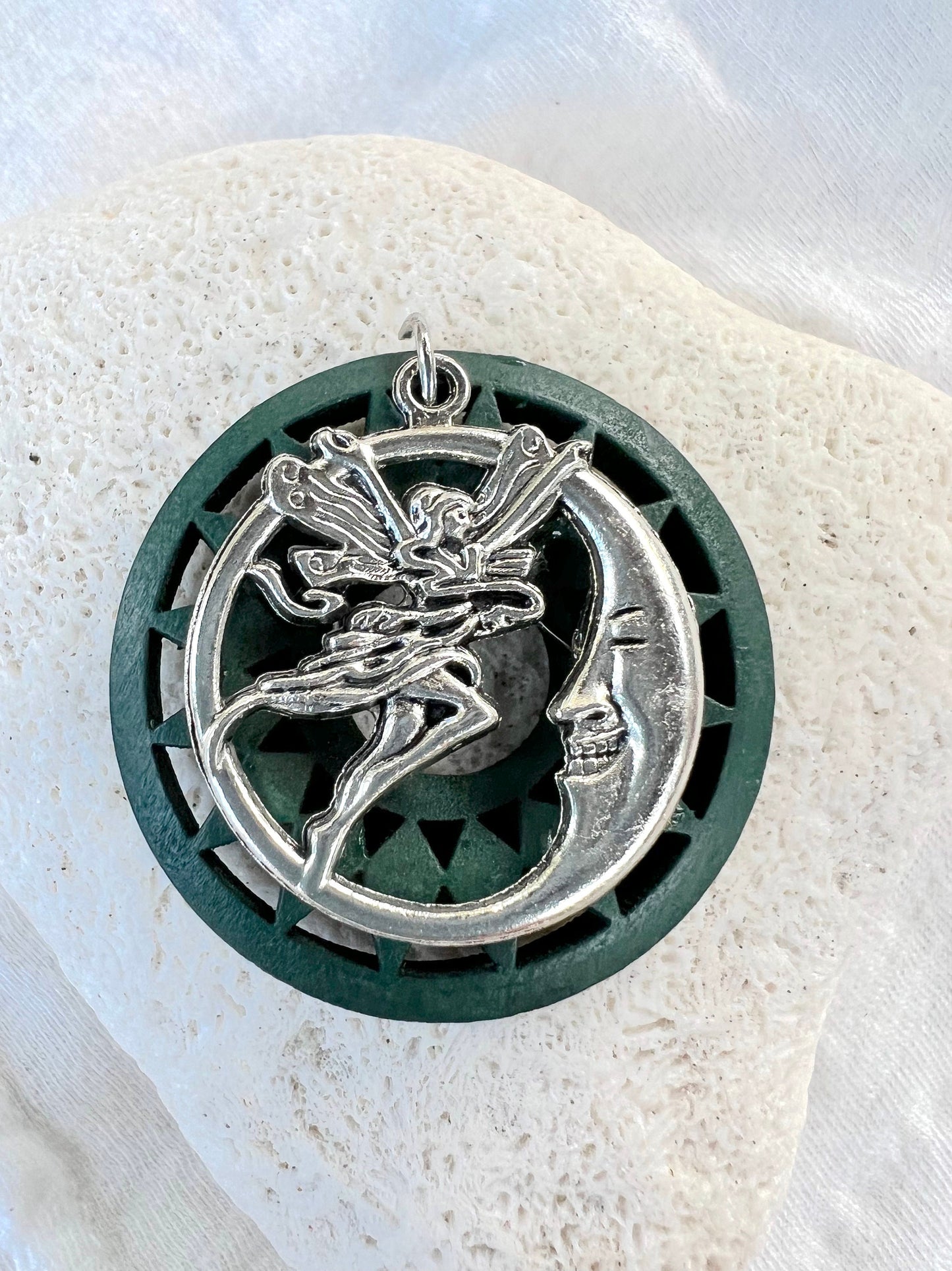 Fairy Pendant ( with black corded necklace)