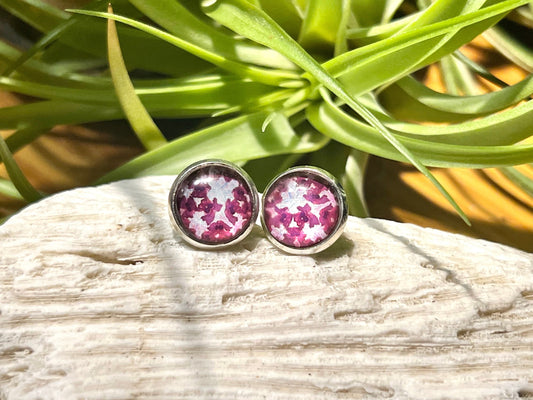 Fuchsia Blossoms Post Earrings