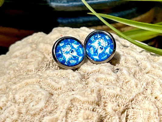 Electric Blue Post Earrings
