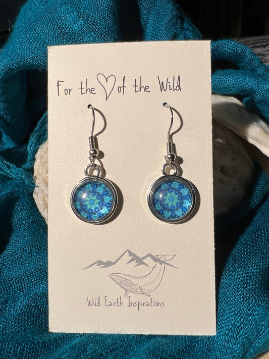 Blue Magic Mandala Earrings