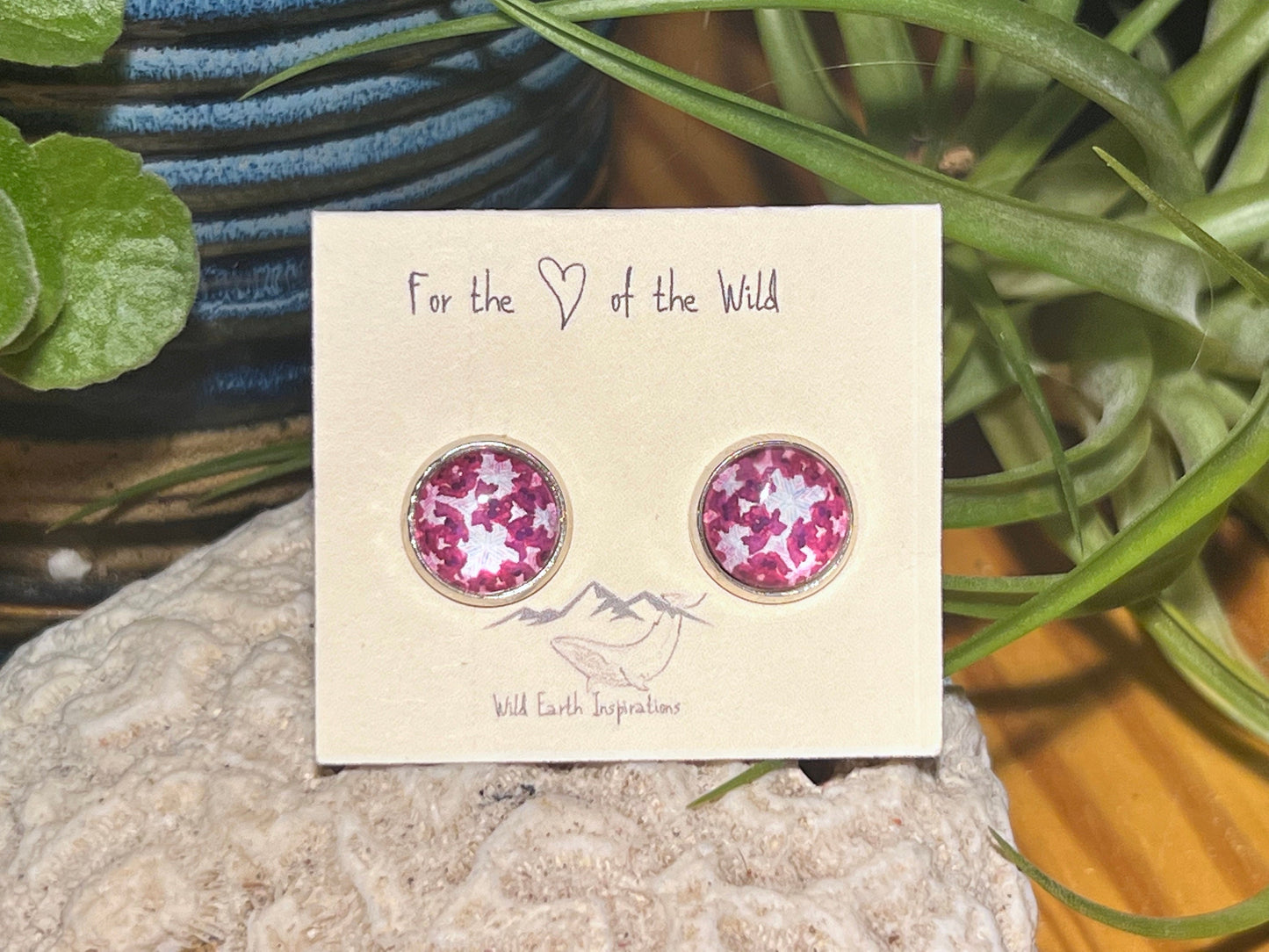 Fuchsia Blossoms Post Earrings