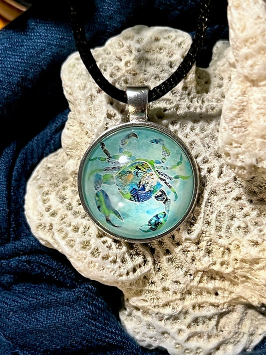 Eclectic Crab Pendant (with choice of chain)