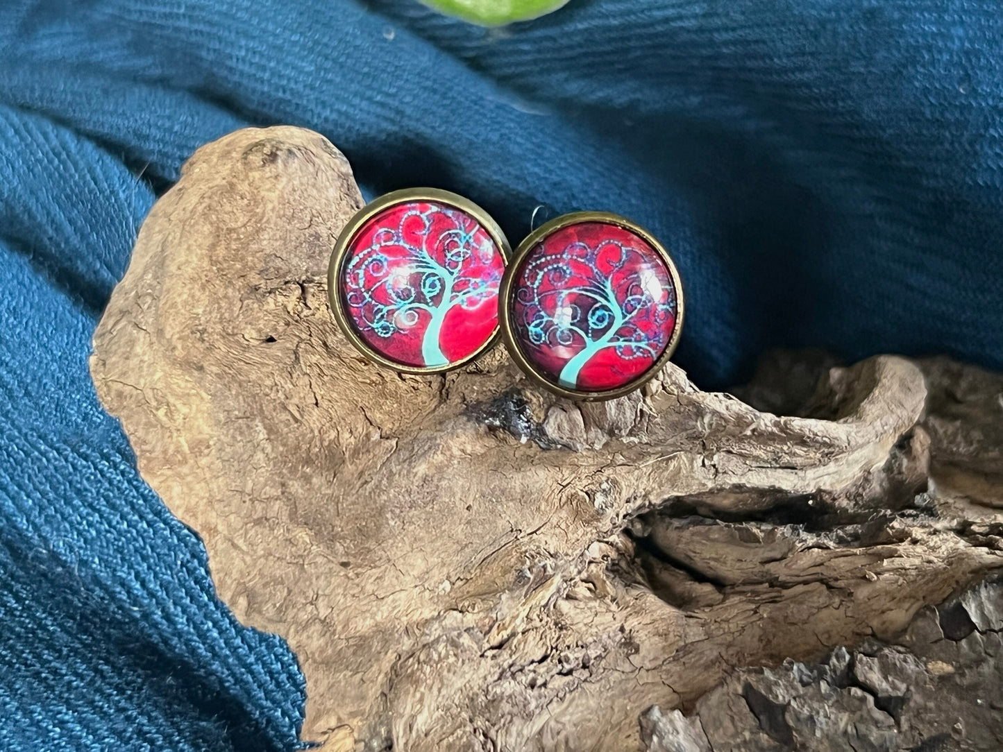 Swirly Tree Post Earrings