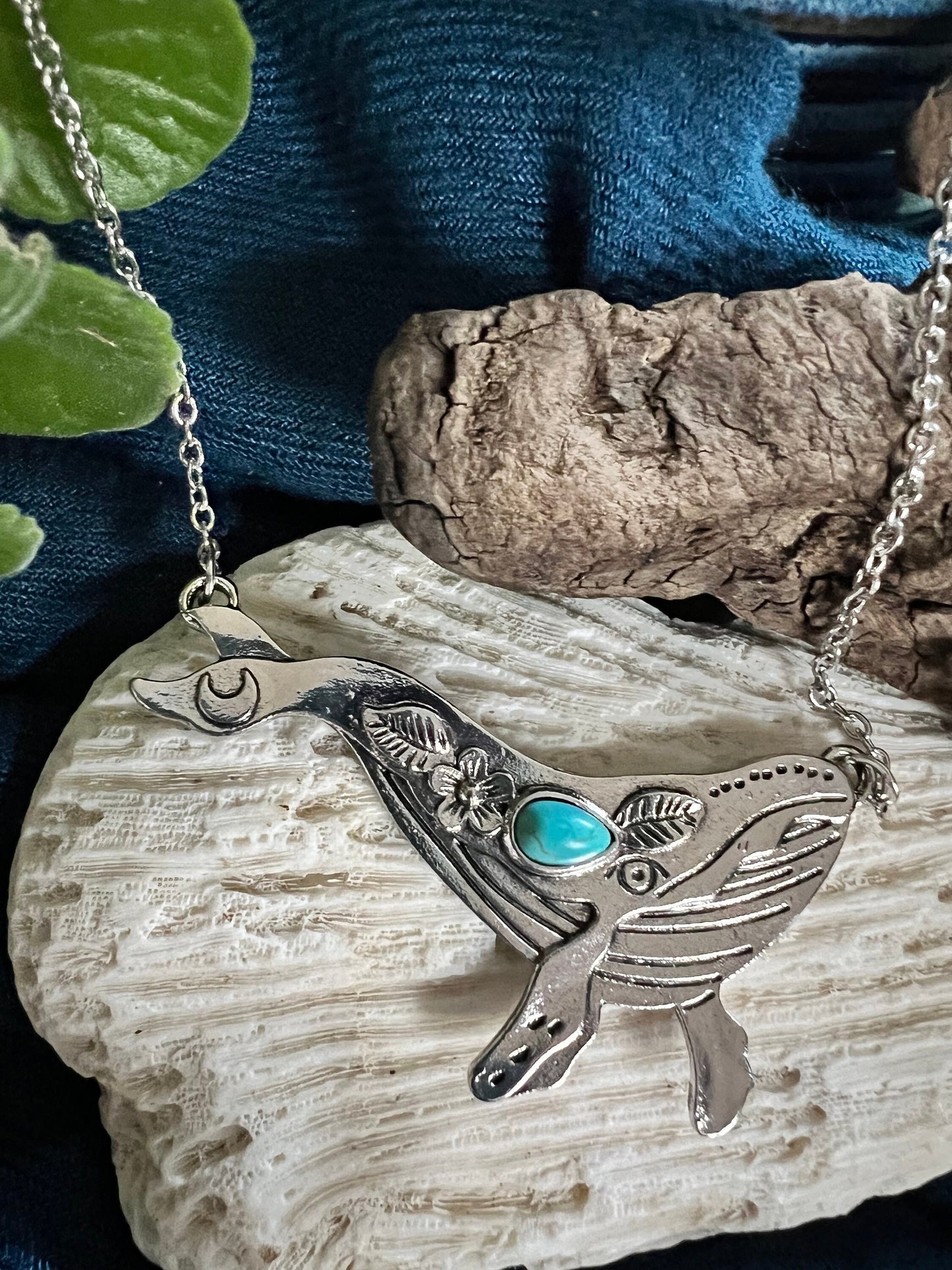 Silver Whale Pendant with Chain