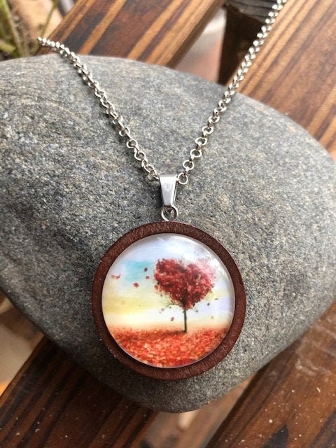 Heart Tree Pendant (with choice of necklace)