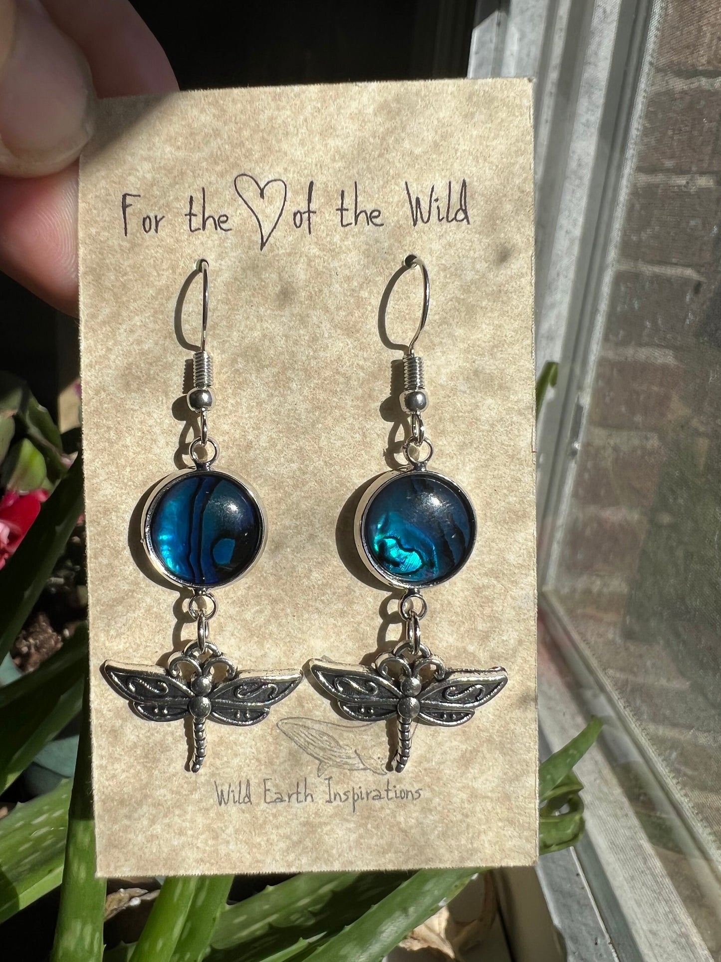 Abalone Dragonfly Earrings