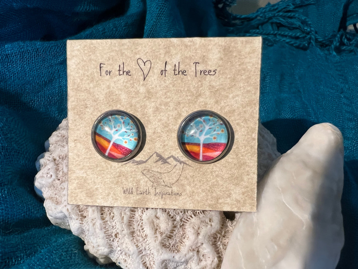 Warm Earth Glass Earrings