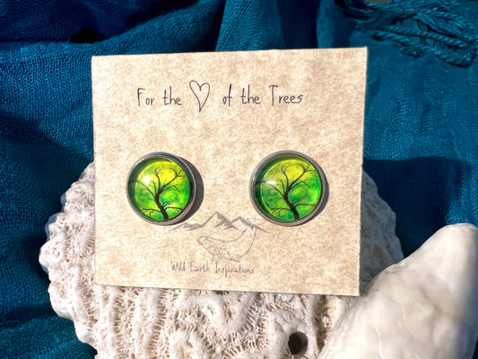 Trees A-Glow Post Earrings