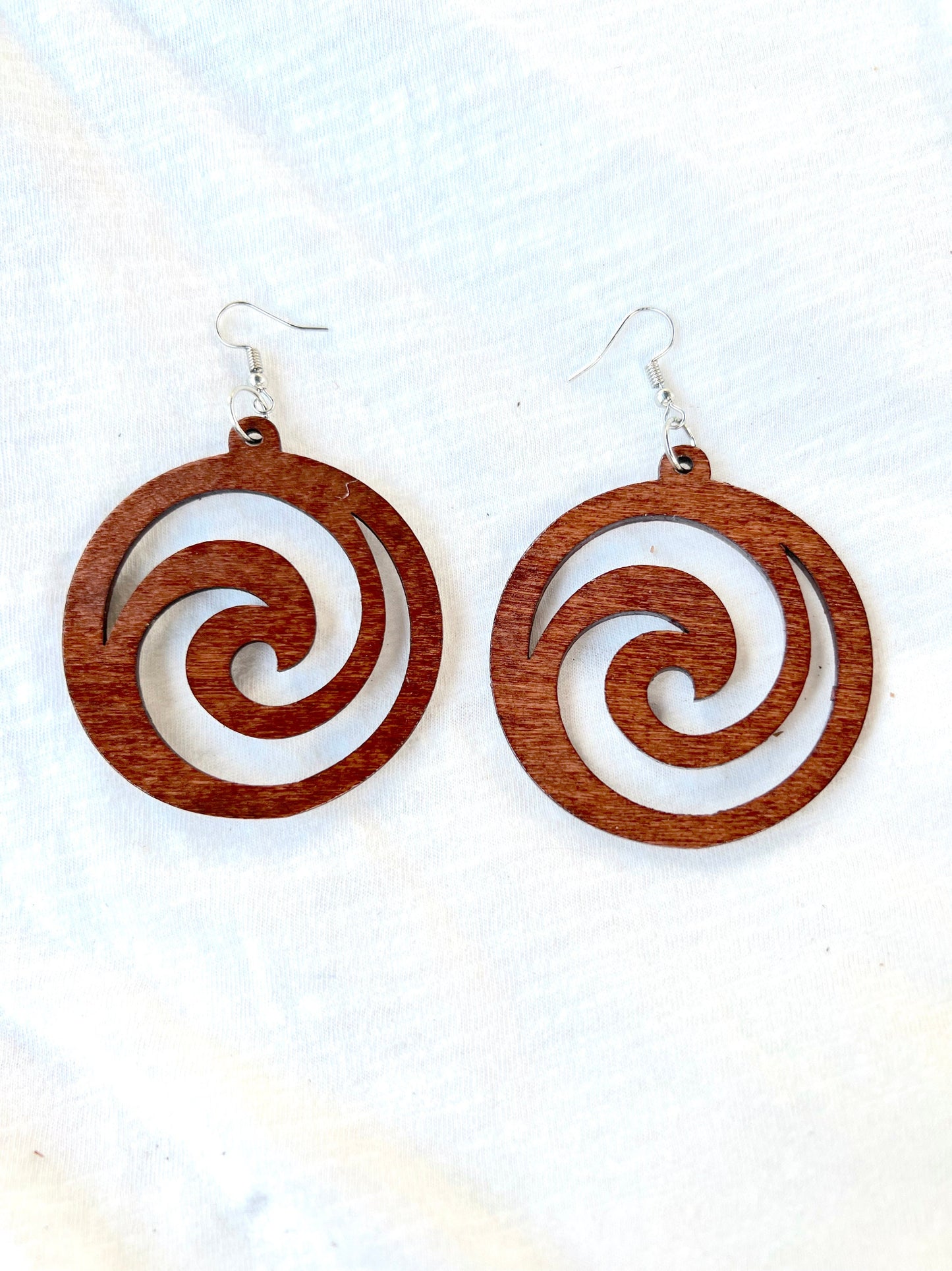 Wooden Wave Earrings