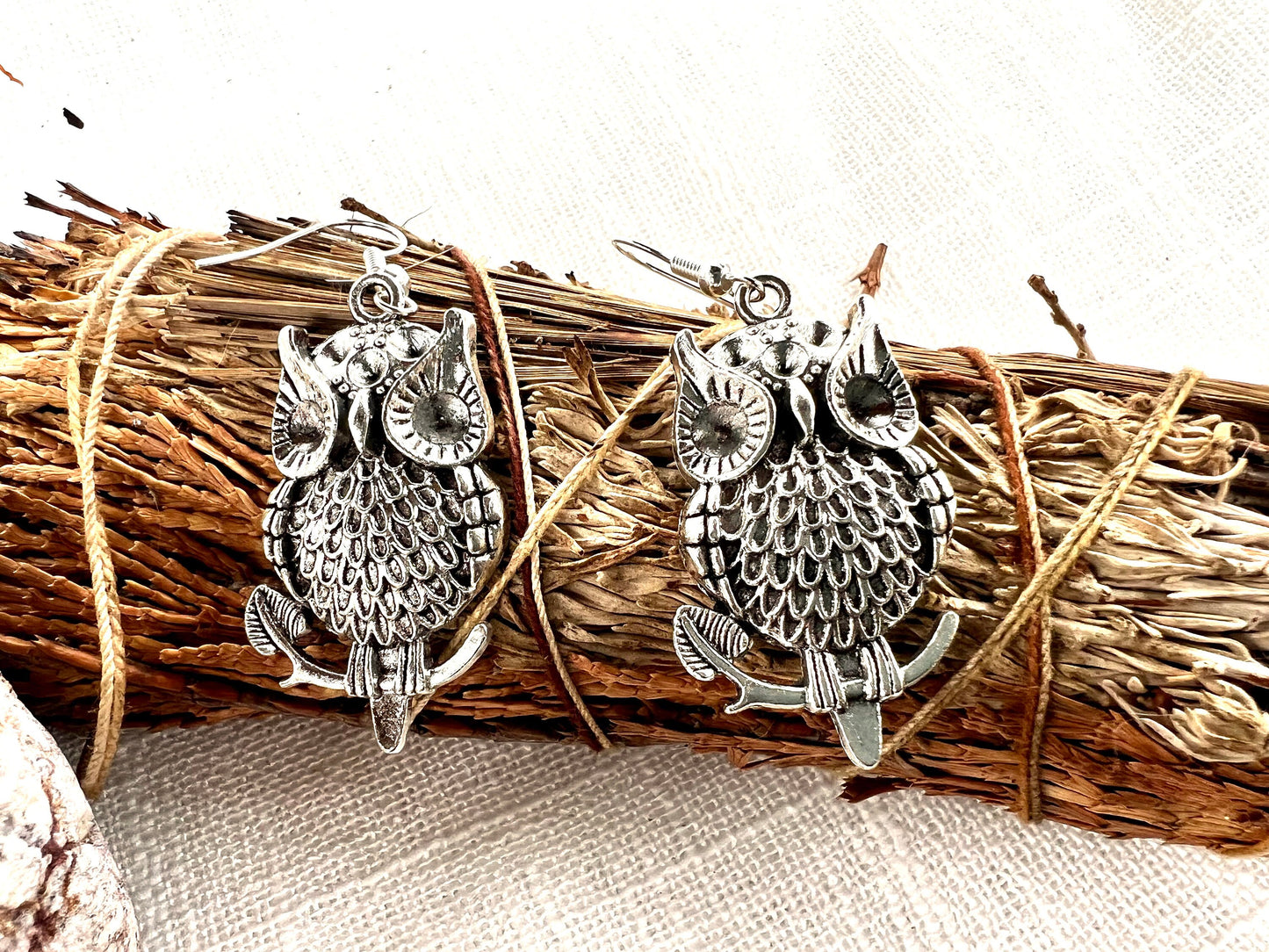 Large Owl Earrings