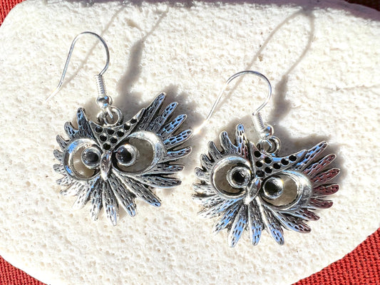 Silver Owlets Earrings