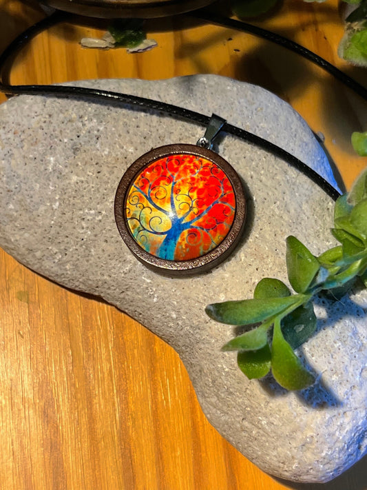 Blazing Tree Pendant (with choice of chain)