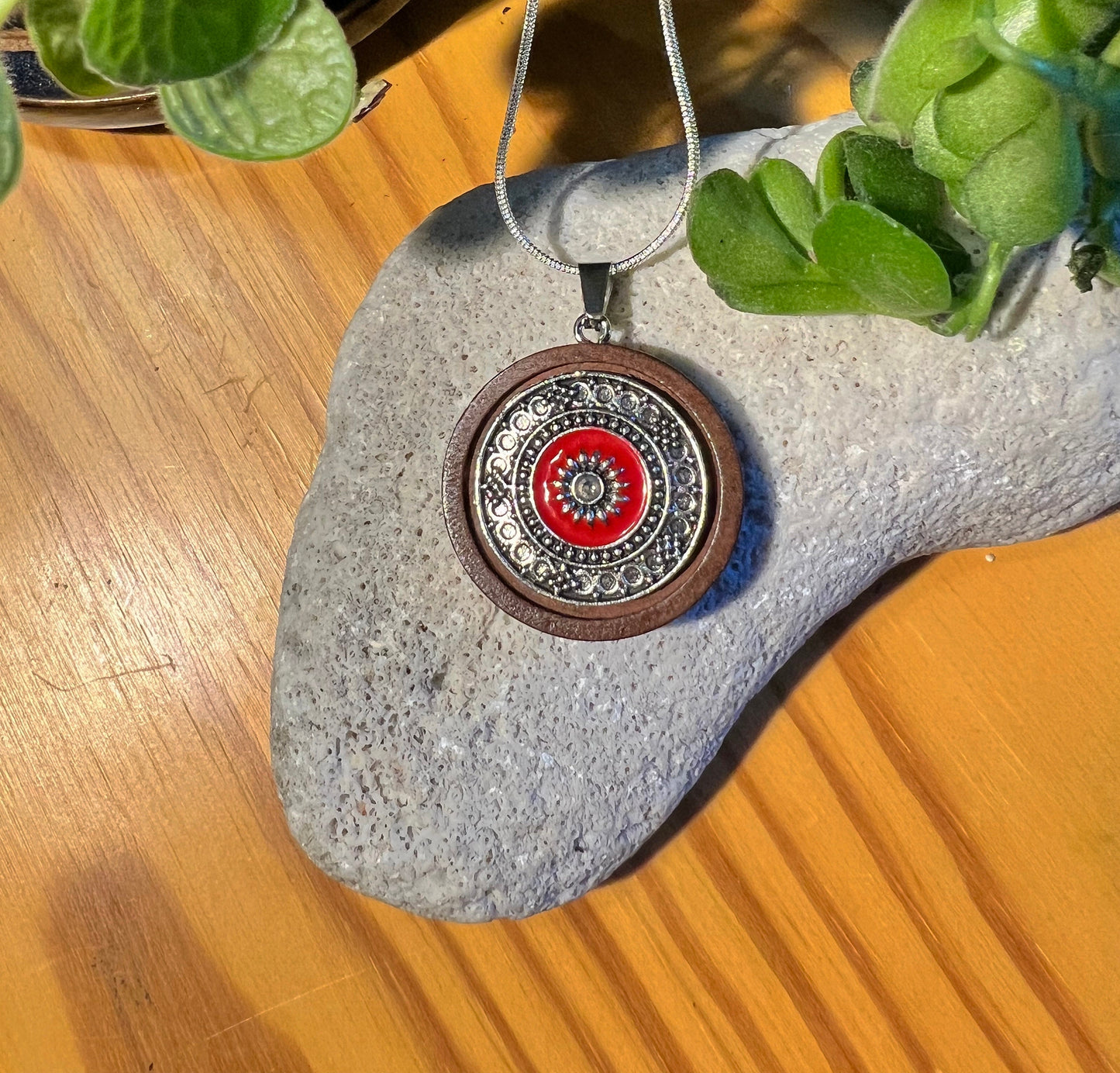 Warrior Pendant (with black corded necklace)