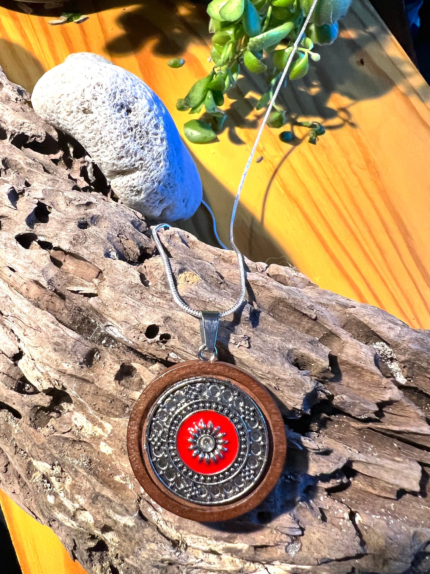 Pendant with Black corded necklace