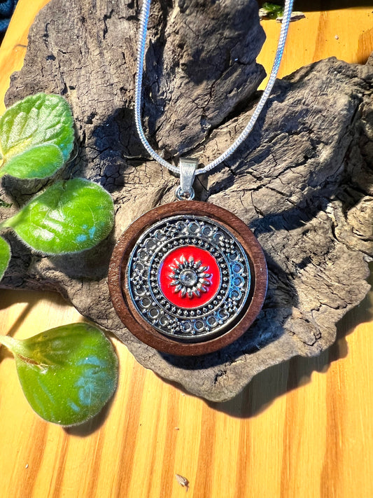 Pendant with Black corded necklace