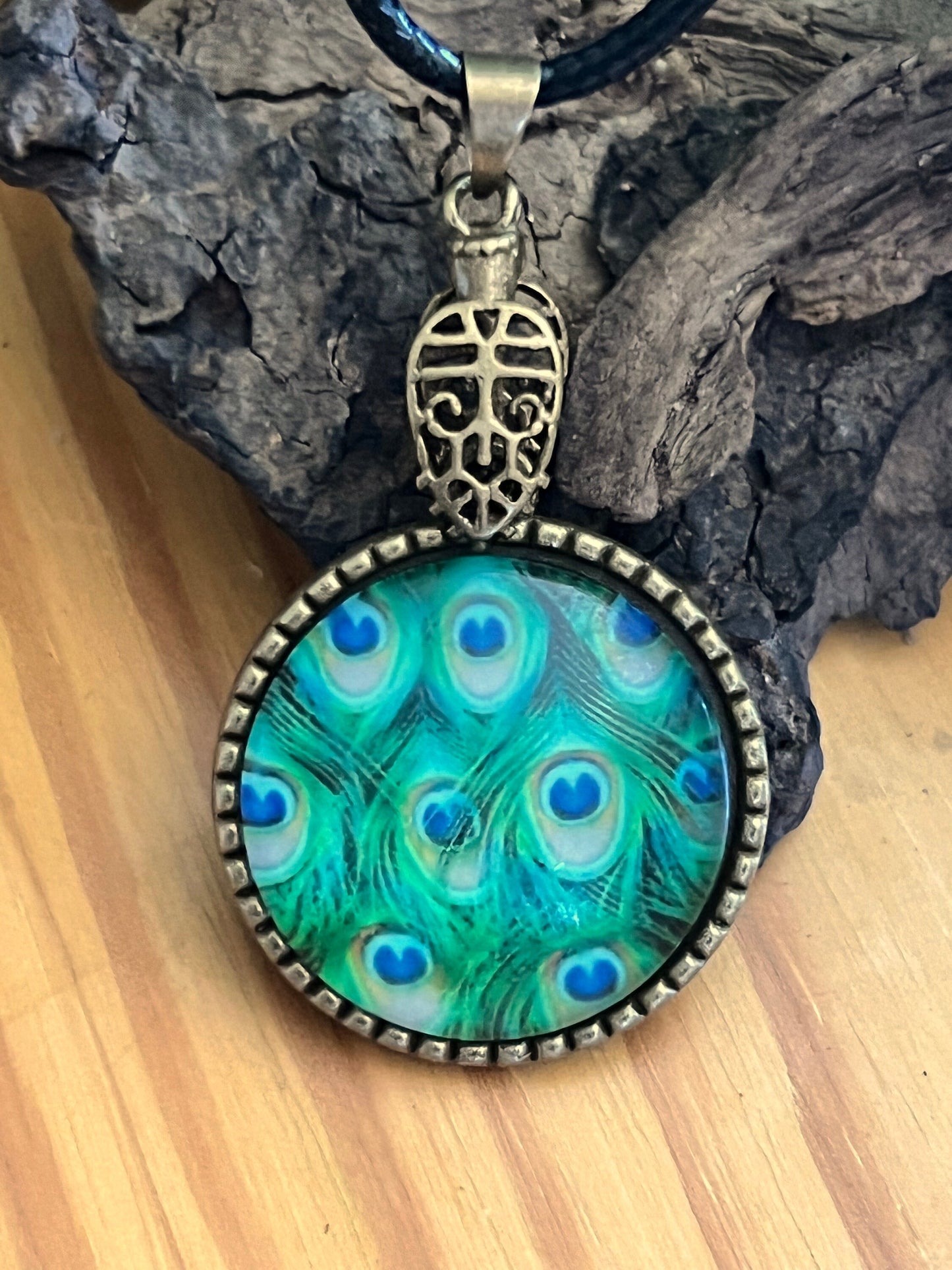 Peacock Brilliance Pendant (with choice of necklace)