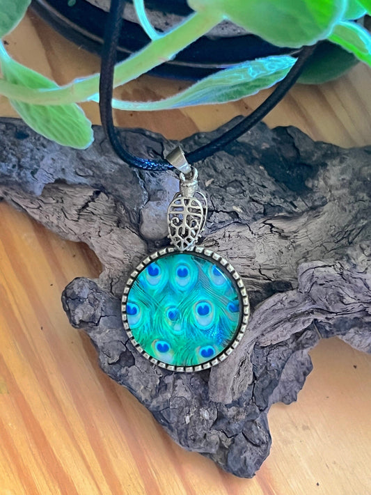 Peacock Brilliance Pendant (with choice of necklace)