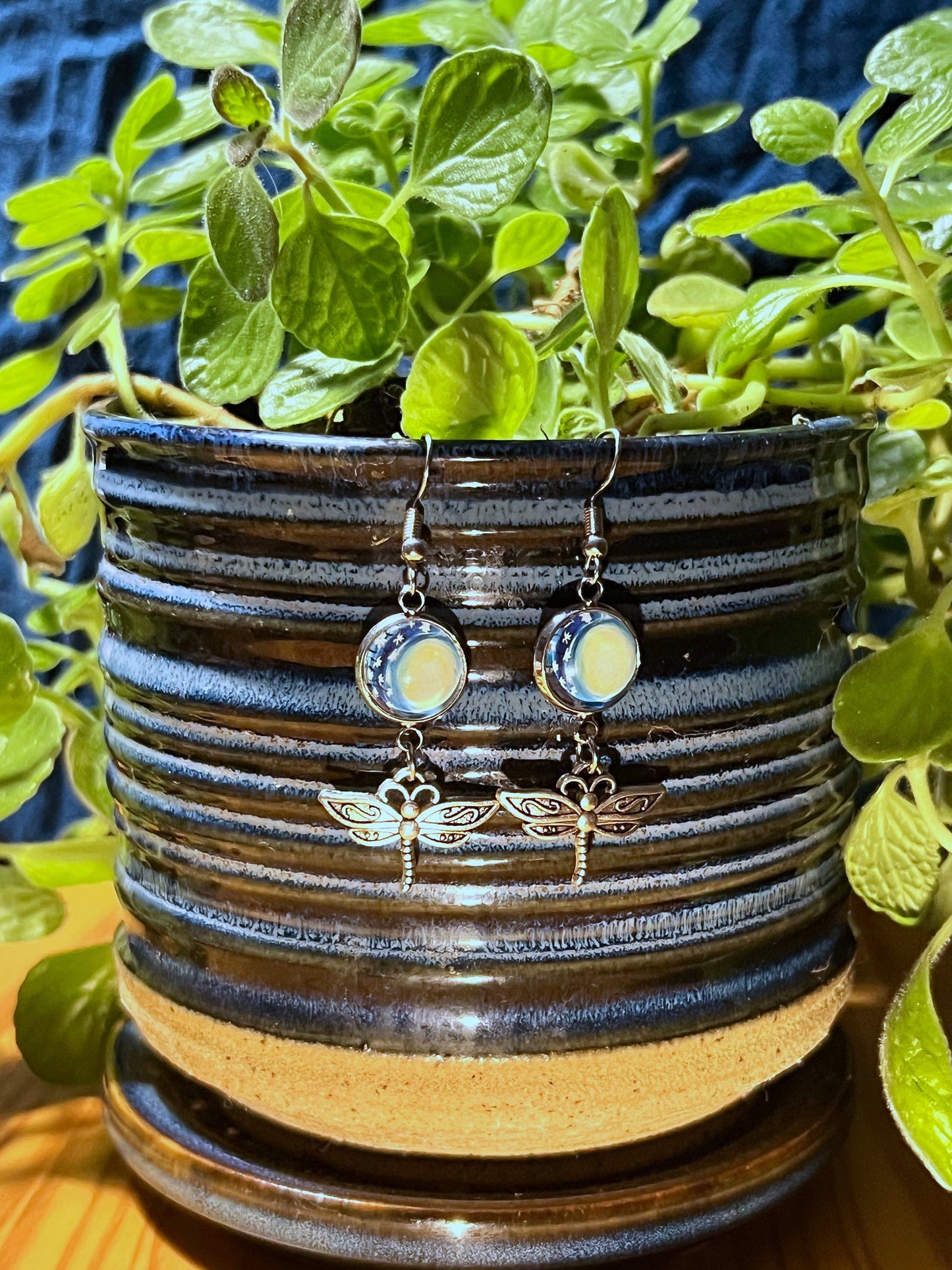 Starry Night Dragonfly Earrings