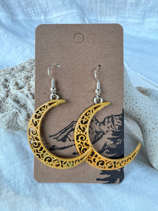 Golden Moon Earrings