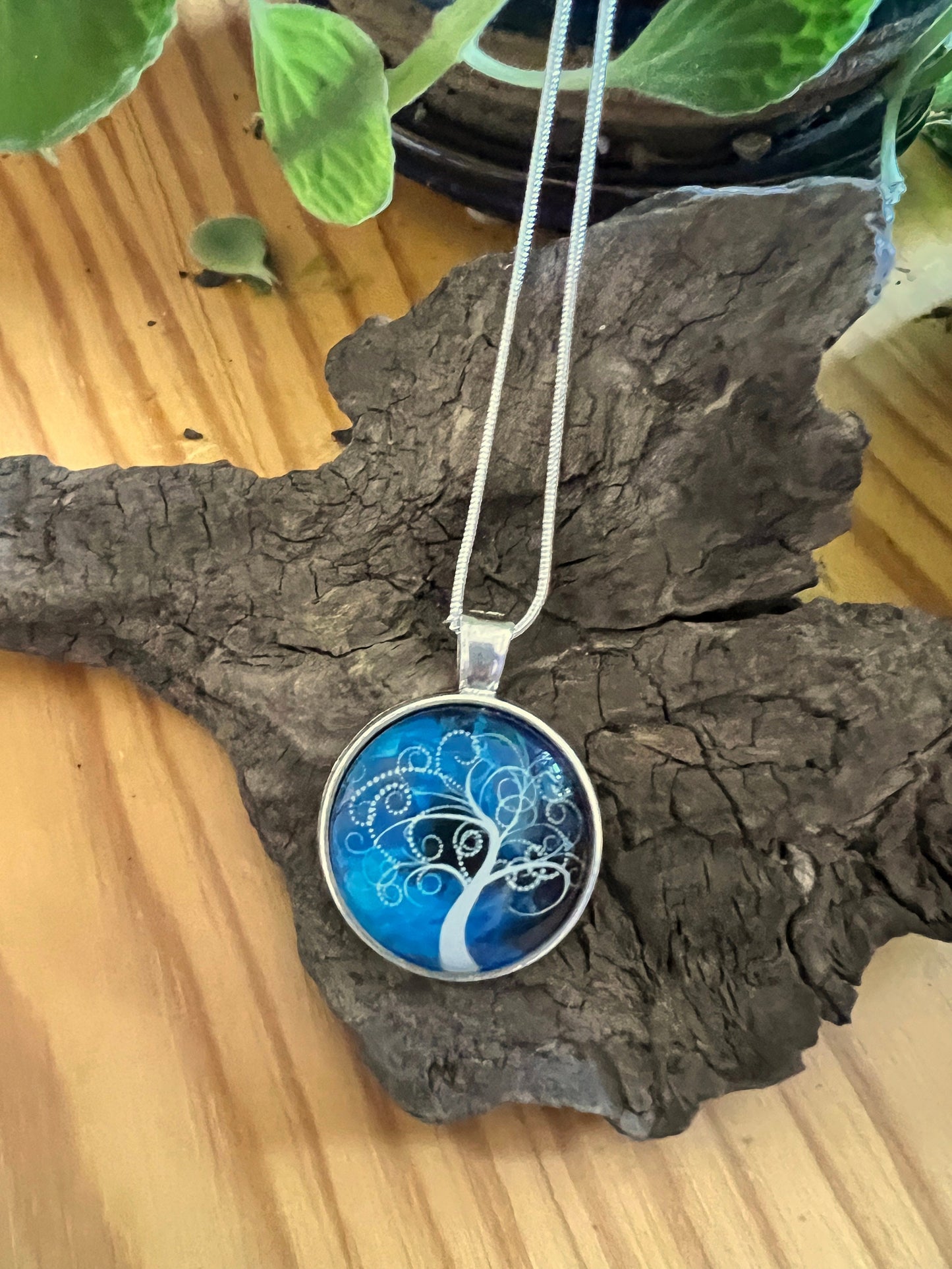 Twirly Twigs Tree Pendant with Sterling Silver Necklace ( 24")