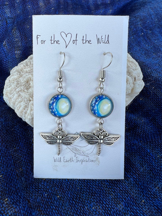 Starry Night Dragonfly Earrings