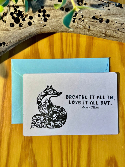 Small Gift Card - "Breathe it all in"