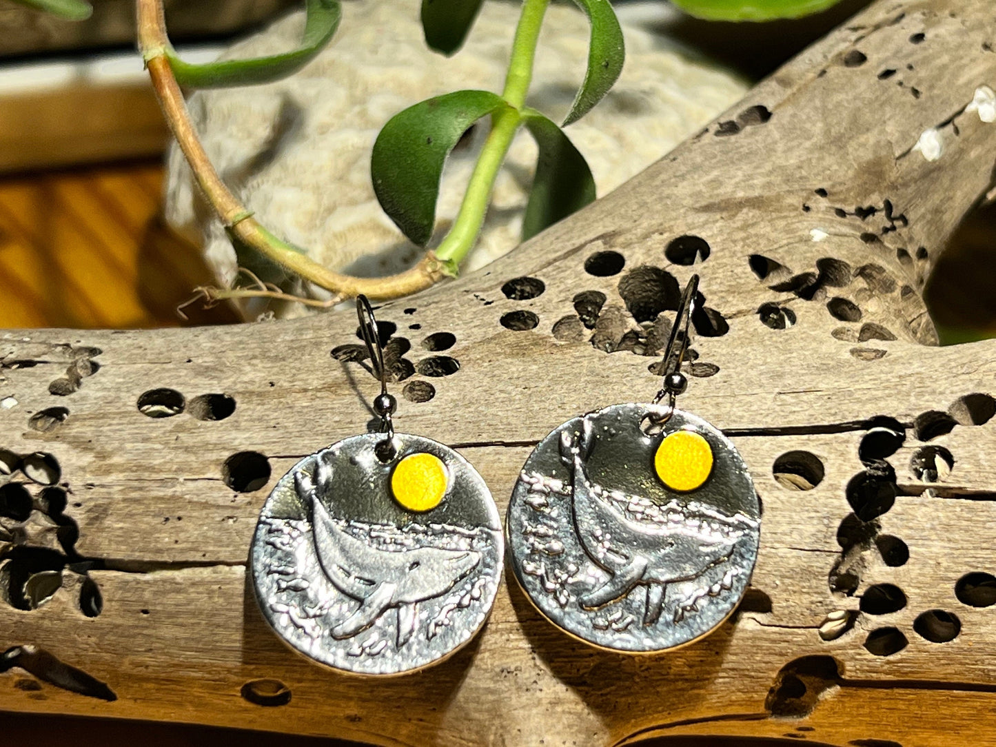 Whale Moon Earrings