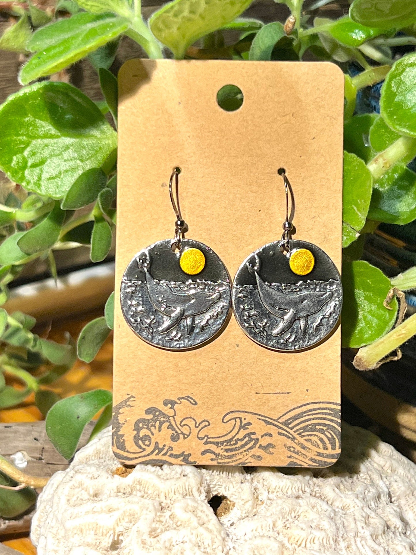 Whale Moon Earrings