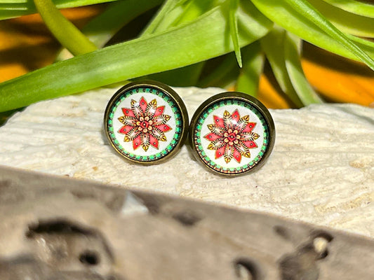 Paper Flower Stud Earrings