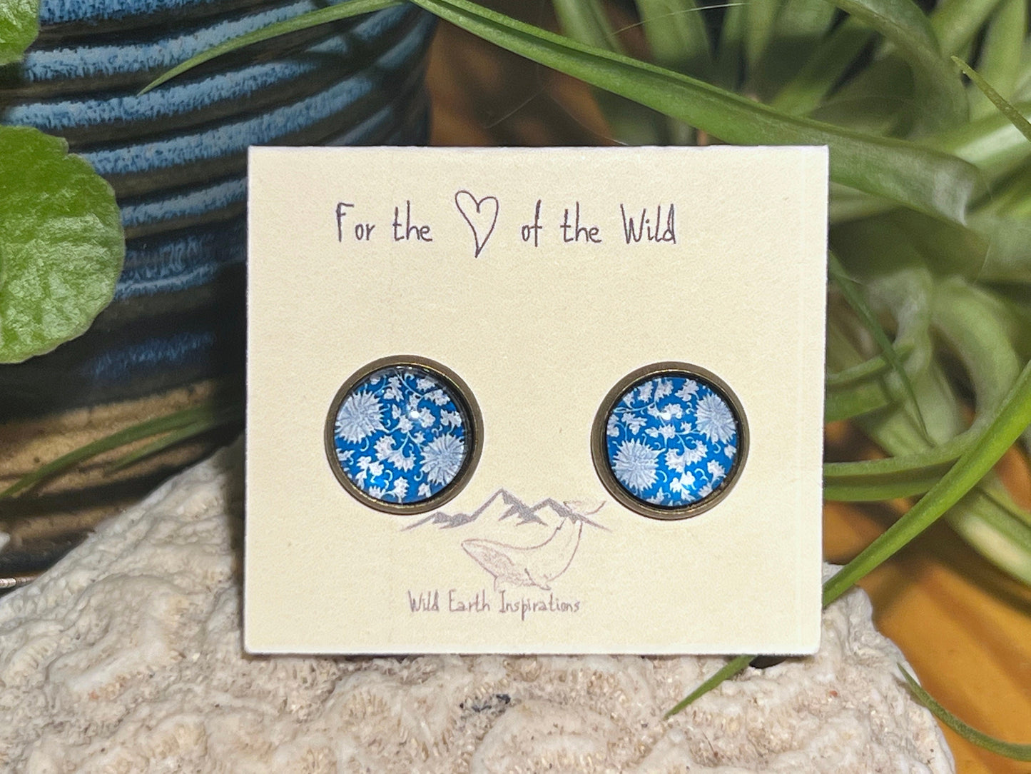 Dandelion Blues Post Earrings