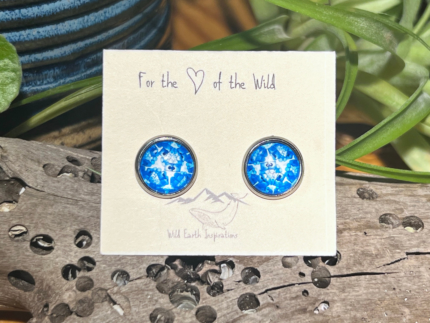 Electric Blue Post Earrings