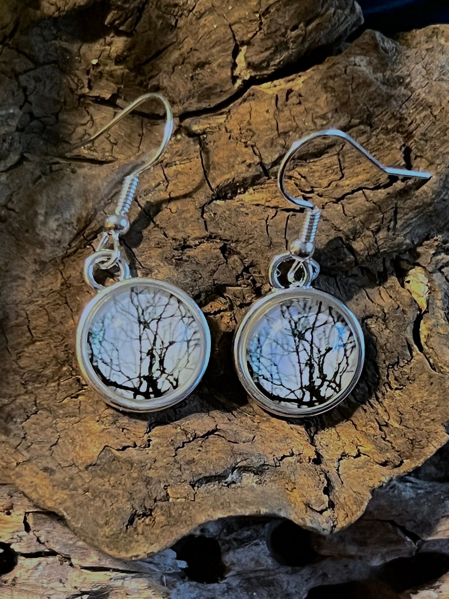 Winter Bramble Silver Earrings